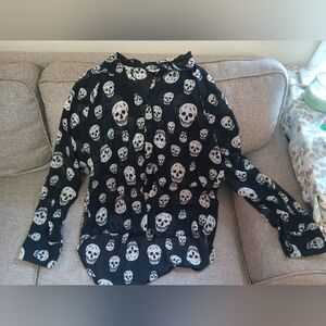Marisol Sheer Skull Blouse Size XL